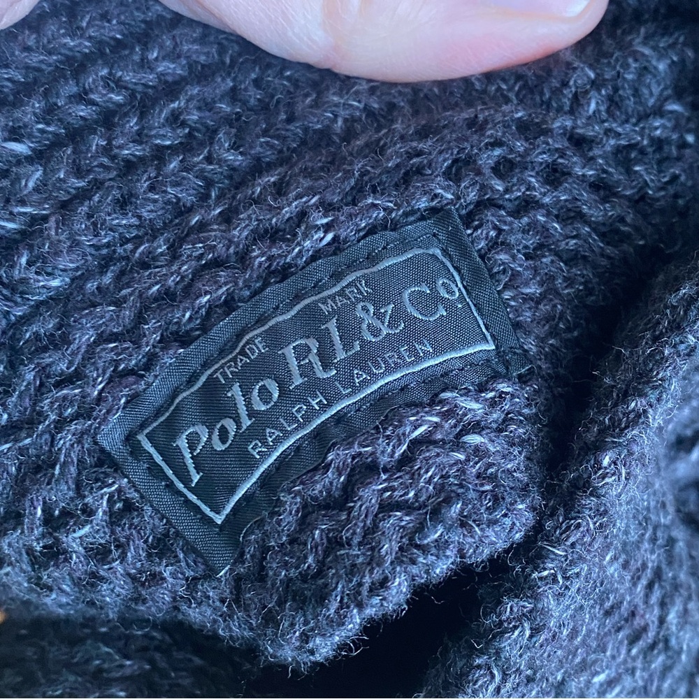polo ralph lauren gray cardigan - Picture 6 of 6